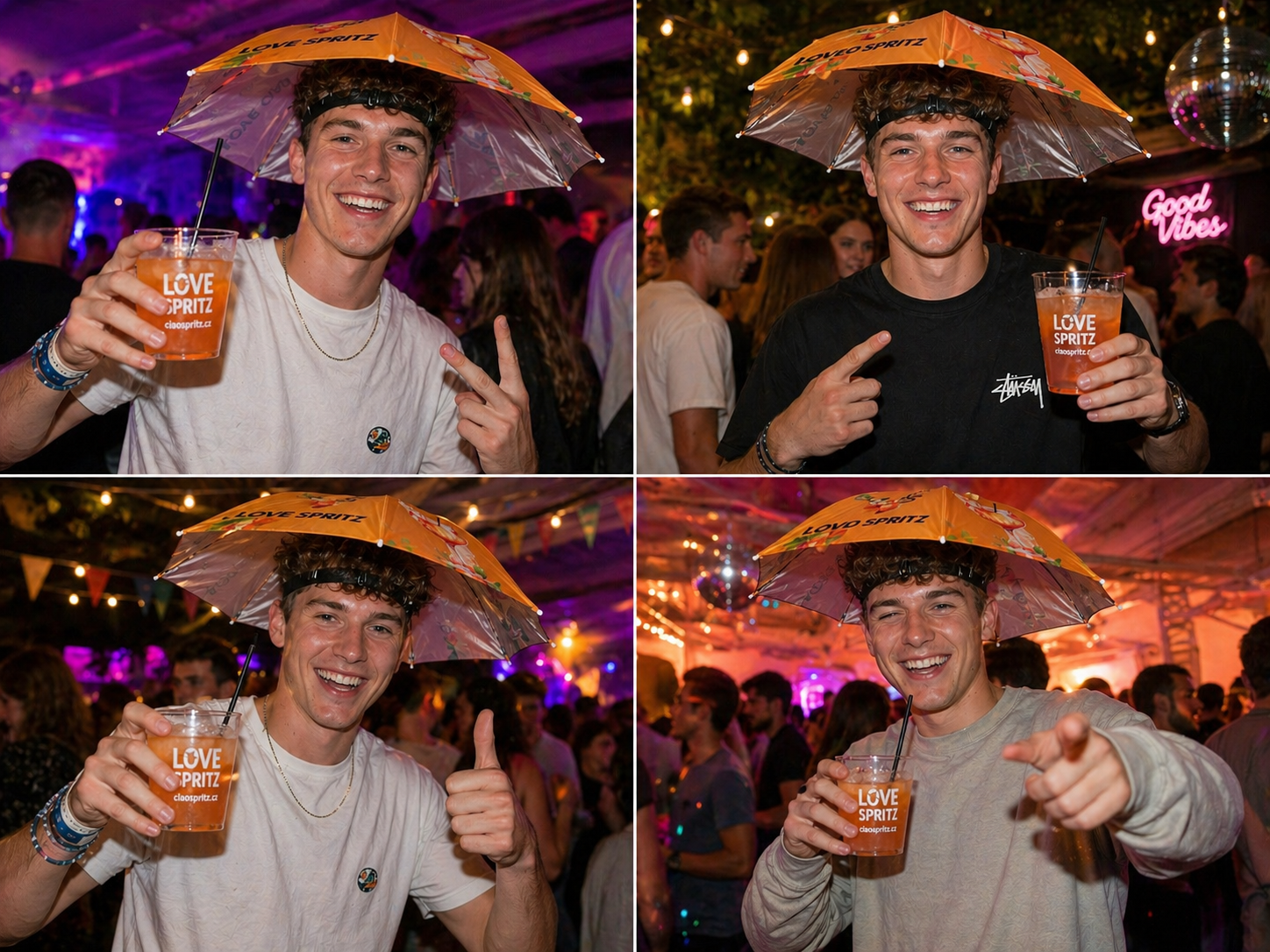 Deštník na hlavu Love Spritz